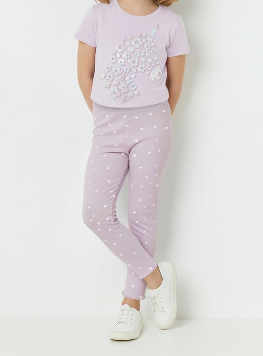 Girls Ribbed Leggings