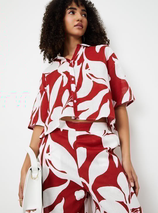 Women Printed Shirt-Style Top