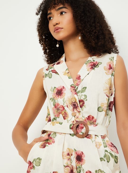 Women Floral Print Jumpsuit