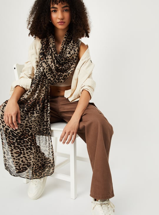 Women Animal Print Scarf