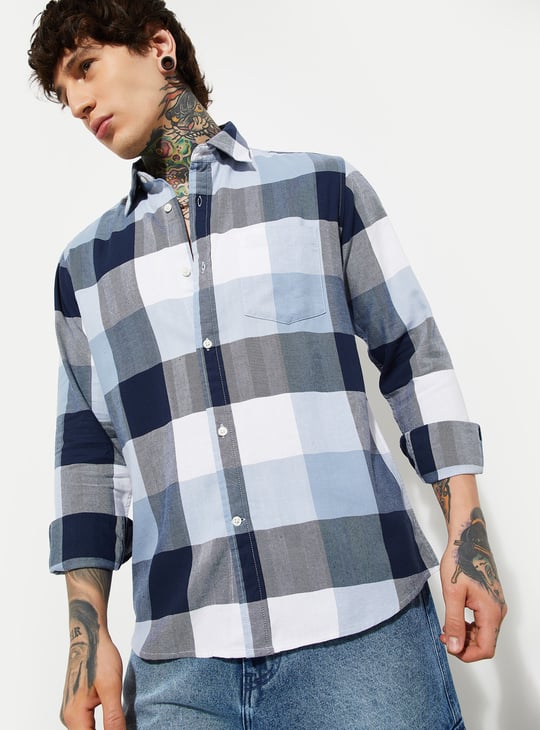URB_N Men's Checked Regular Fit Shirt
