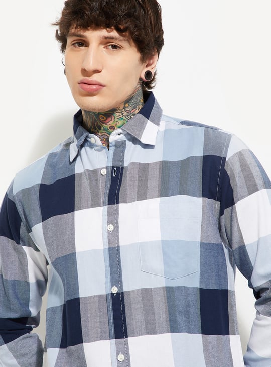 URB_N Men's Checked Regular Fit Shirt