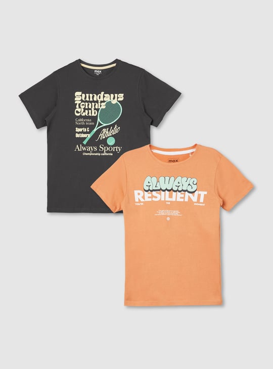 Boys Printed T-shirt - Pack of 2