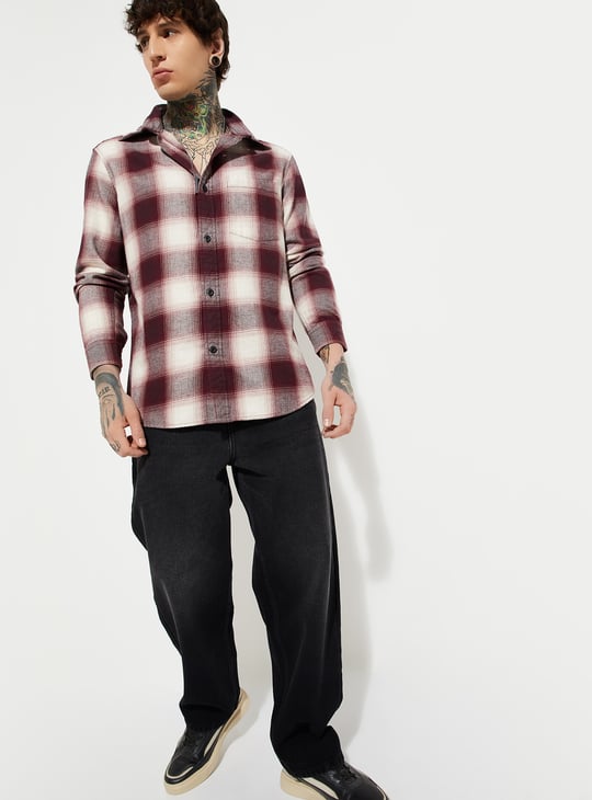 URB_N Men Checked Regular Fit Shirt