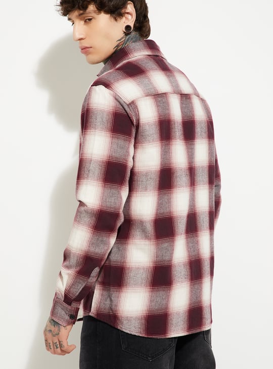 URB_N Men Checked Regular Fit Shirt