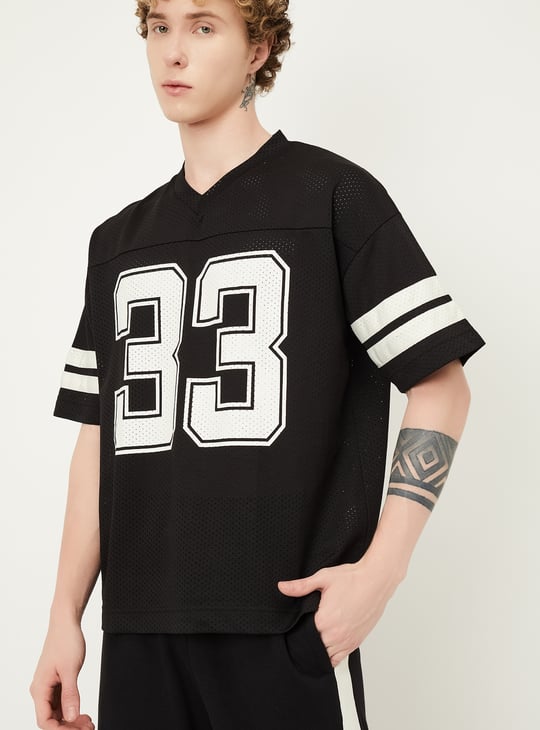 Men Mesh Boxy Fit Sports T-shirt