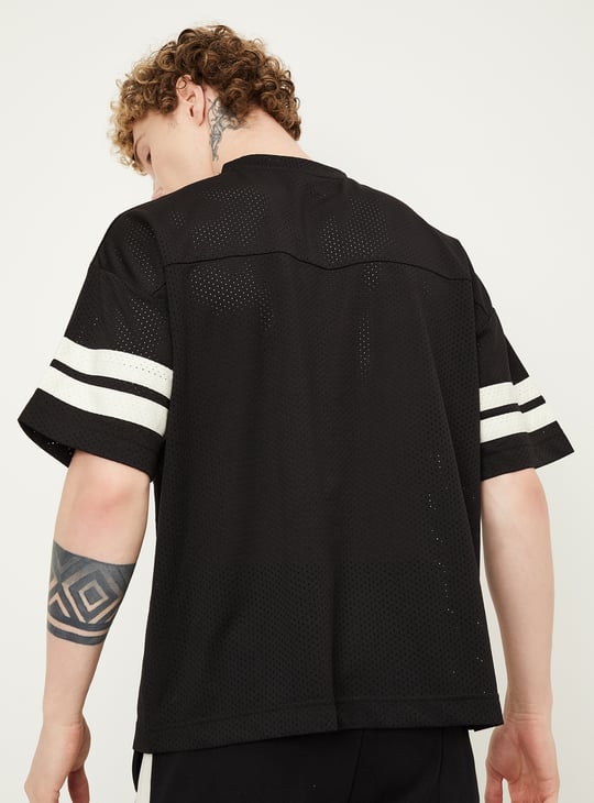 Men Mesh Boxy Fit Sports T-shirt