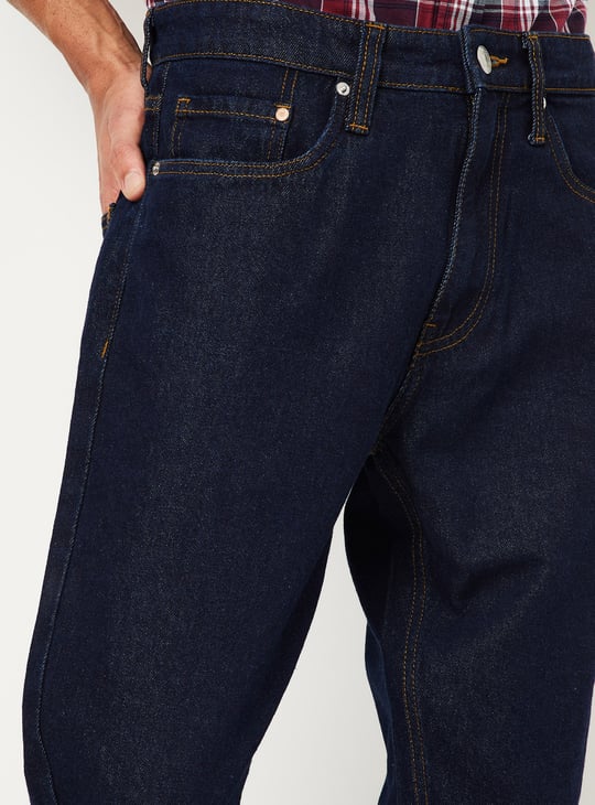 Men Solid Straight Fit Jeans