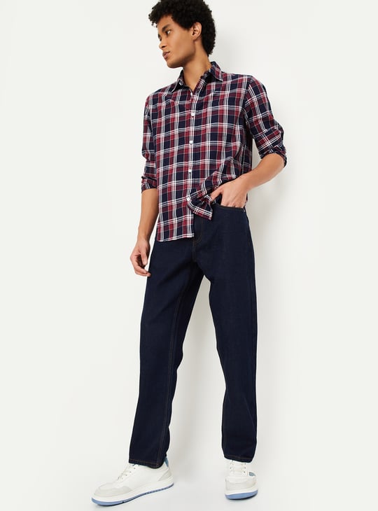 Men Solid Straight Fit Jeans