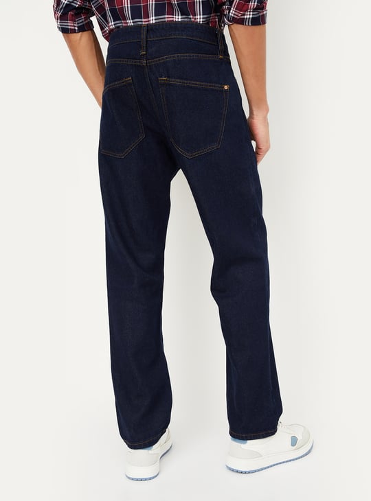 Men Solid Straight Fit Jeans