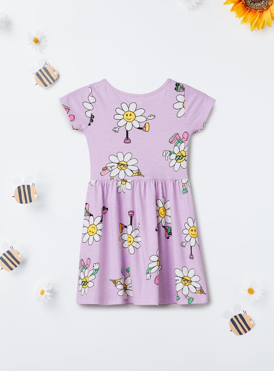 Girls Floral Print Dress