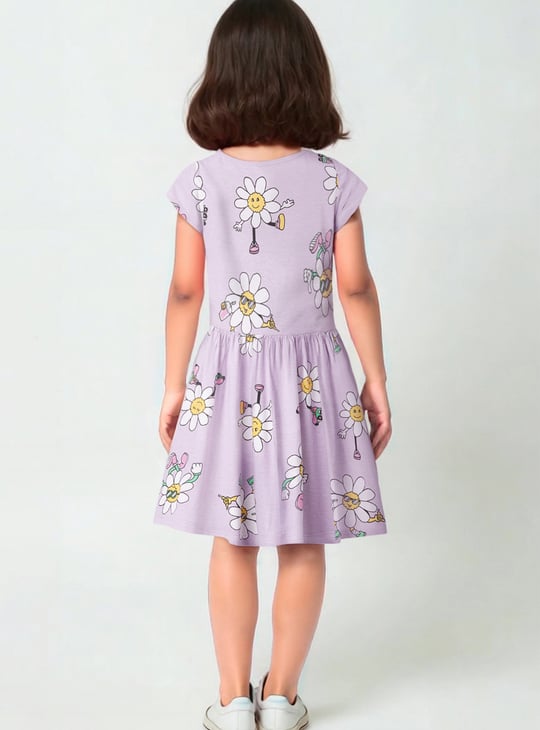Girls Floral Print Dress