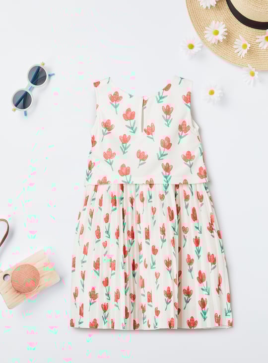 Girls Floral Print Dress