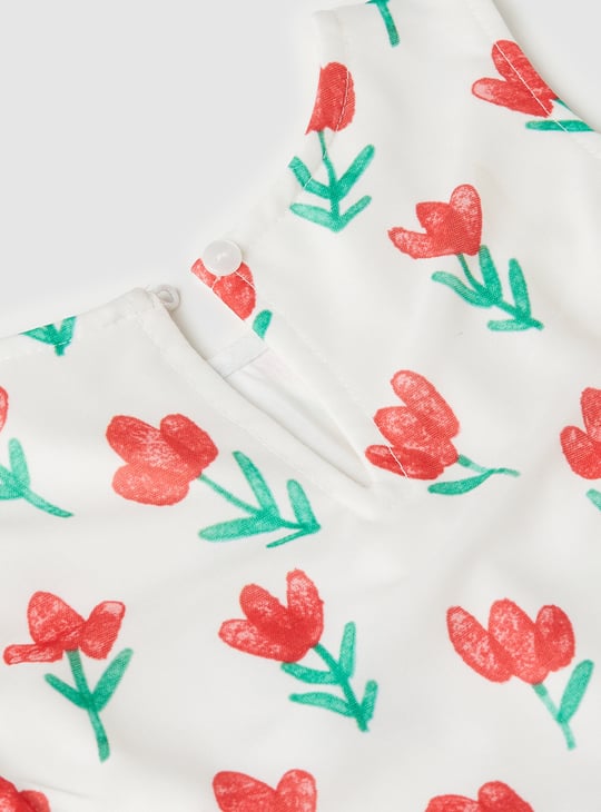 Girls Floral Print Dress