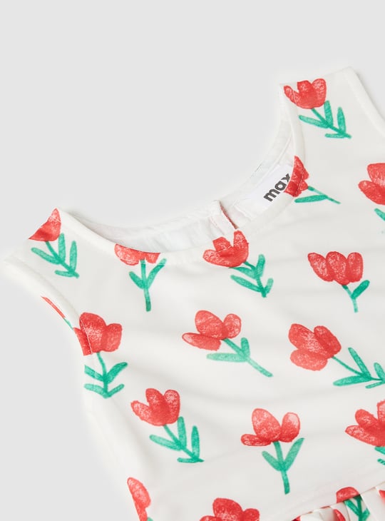 Girls Floral Print Dress