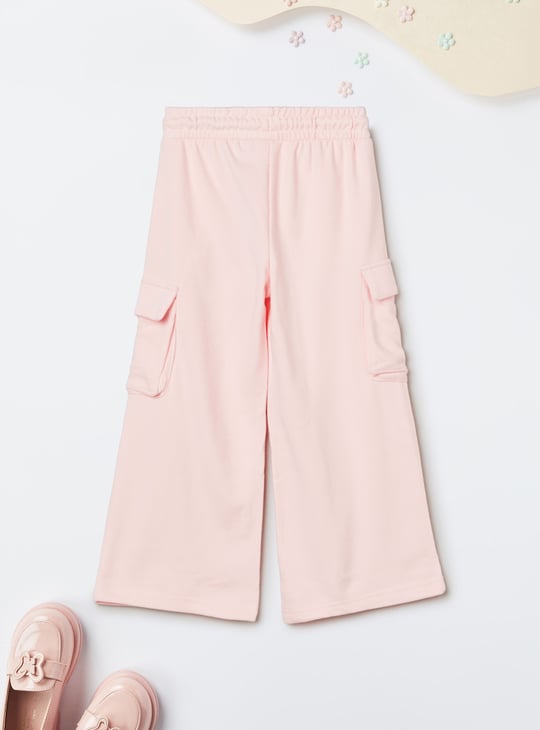 Girls Solid Cargo Trousers