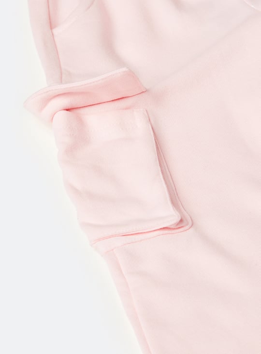 Girls Solid Cargo Trousers