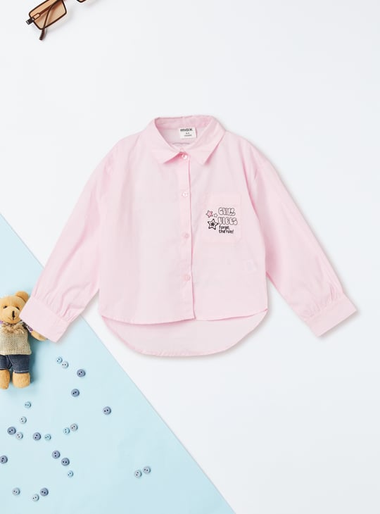 Girls Printed Regular Fit Shirt