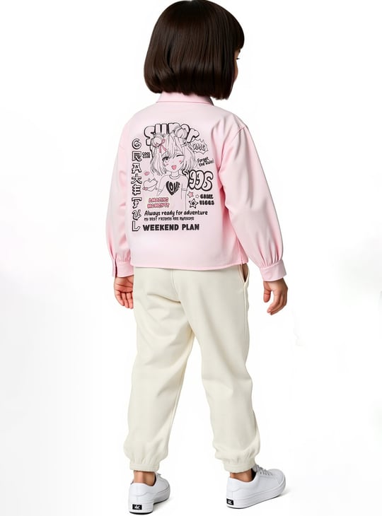 Girls Printed Regular Fit Shirt