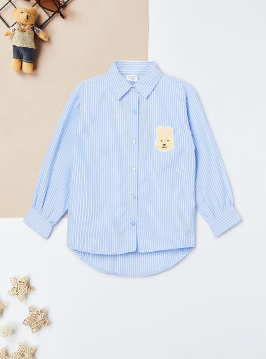 Girls Striped Regular Fit Shirt