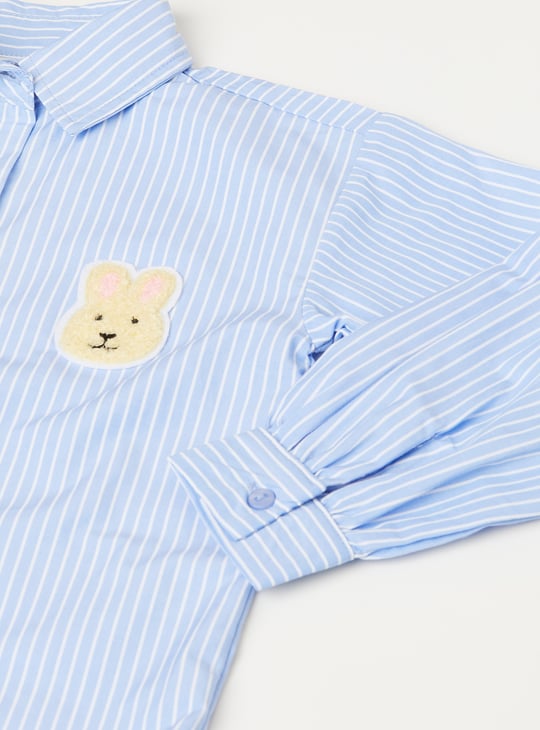 Girls Striped Regular Fit Shirt