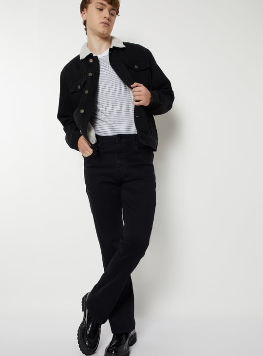 Men Washed Bootcut Jeans
