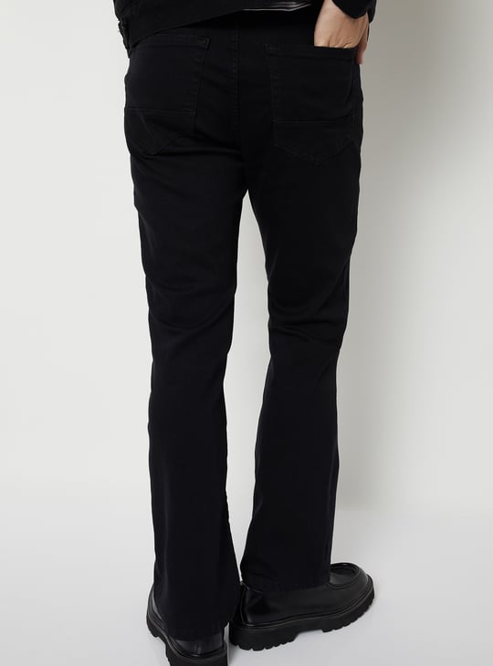 Men Washed Bootcut Jeans