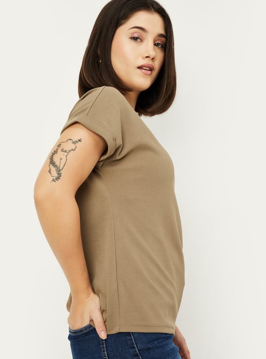 Women Textured T-shirt