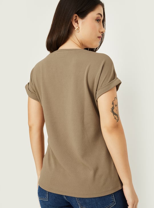 Women Textured T-shirt