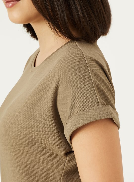 Women Textured T-shirt