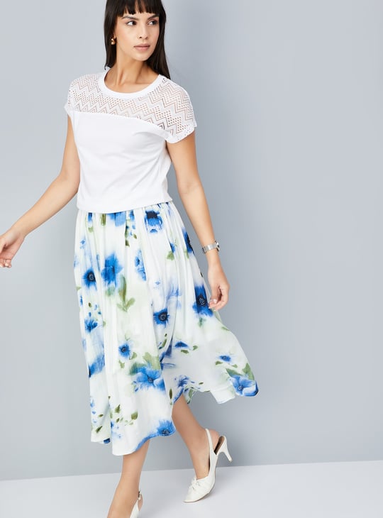 Women Lace Inserts Top