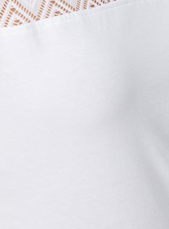 Women Lace Inserts Top