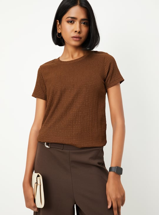 Women Textured T-shirt