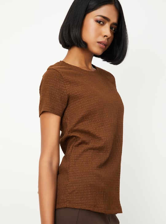 Women Textured T-shirt
