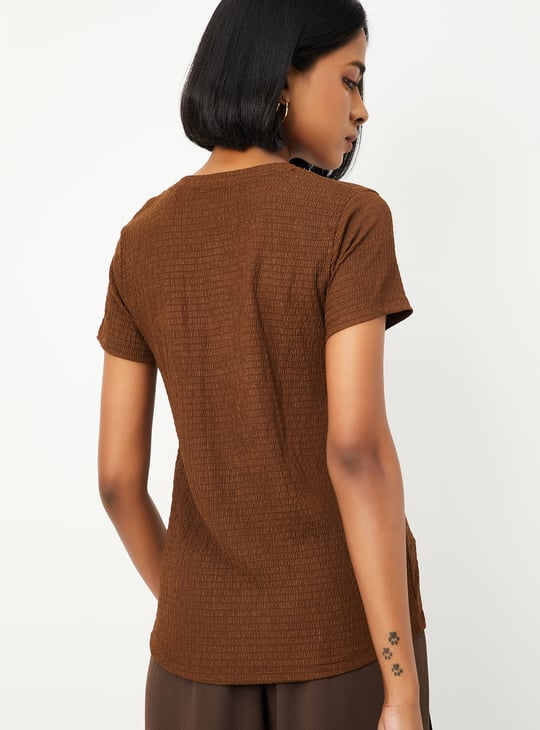 Women Textured T-shirt