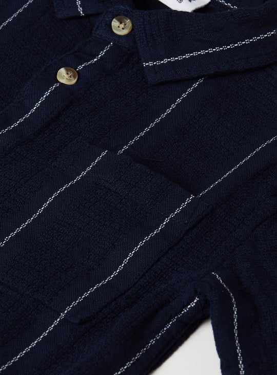 Boys Striped Oversized Shirt