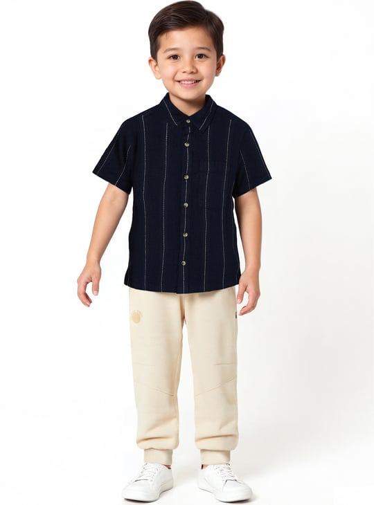 Boys Striped Oversized Shirt