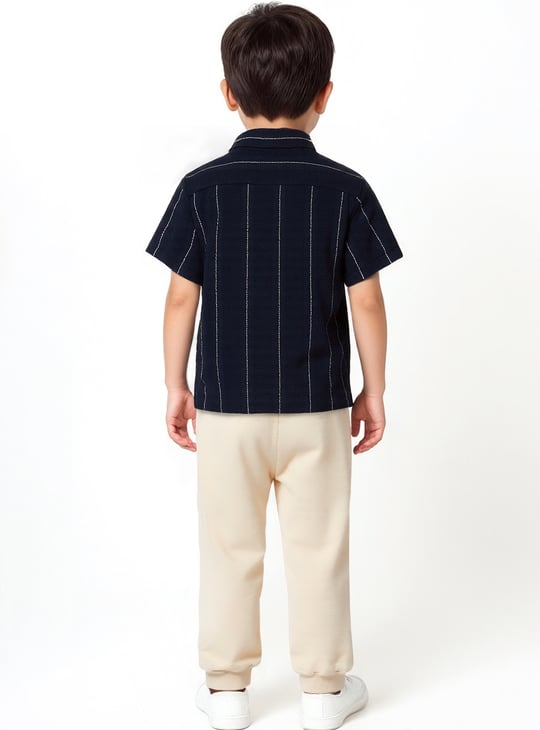Boys Striped Oversized Shirt
