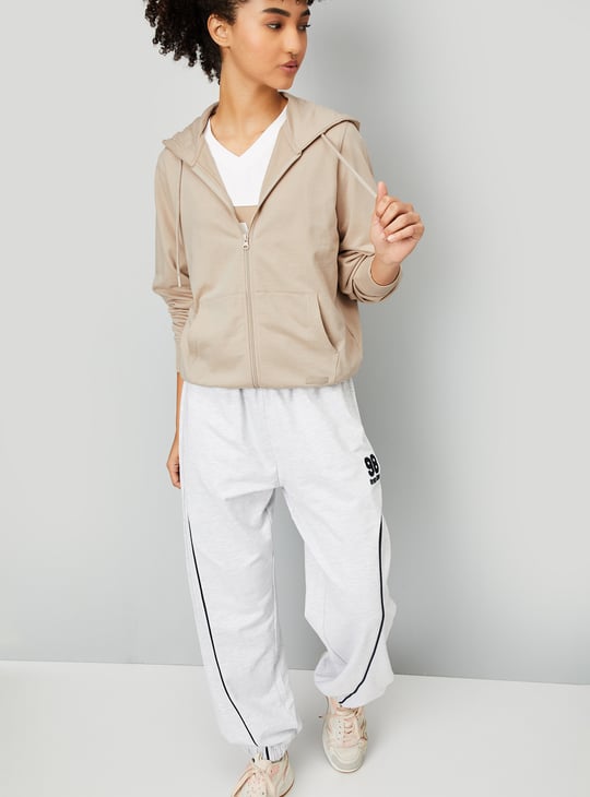 Women Solid Hooded Sports Jacket