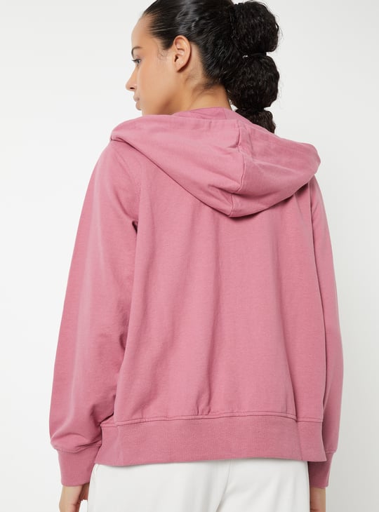 Women Solid Hooded Sports Jacket