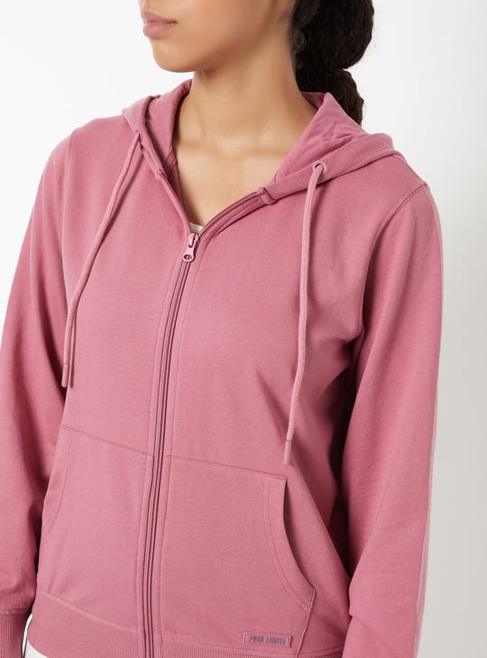 Women Solid Hooded Sports Jacket