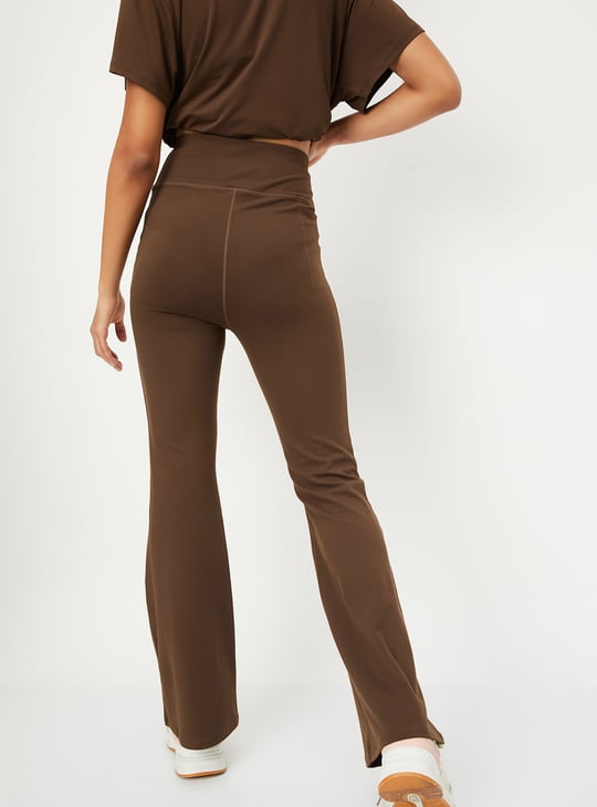 Women Solid Flared Sports Track Pants