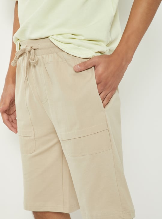 Boys Solid Cargo Shorts
