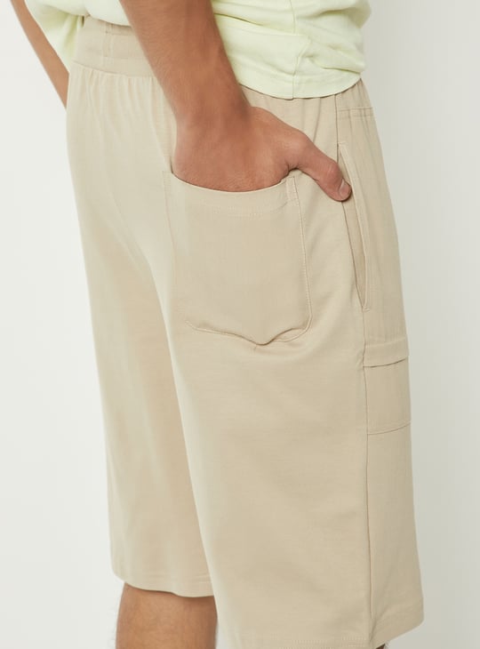 Boys Solid Cargo Shorts