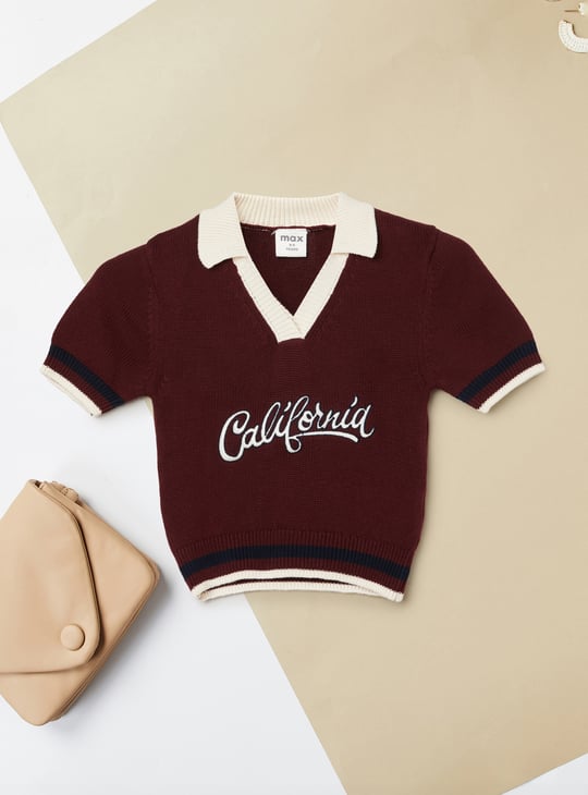 Buy Girls Ribbed Polo T-shirt Online at just Rs. 699.0