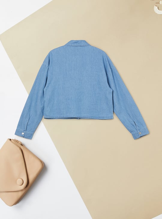 Girls Washed Denim Shirt