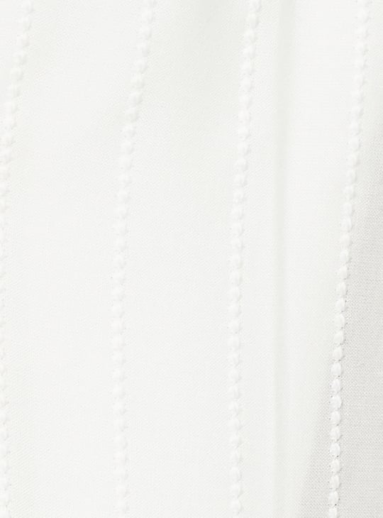 Women Embroidered Hem Straight Pants