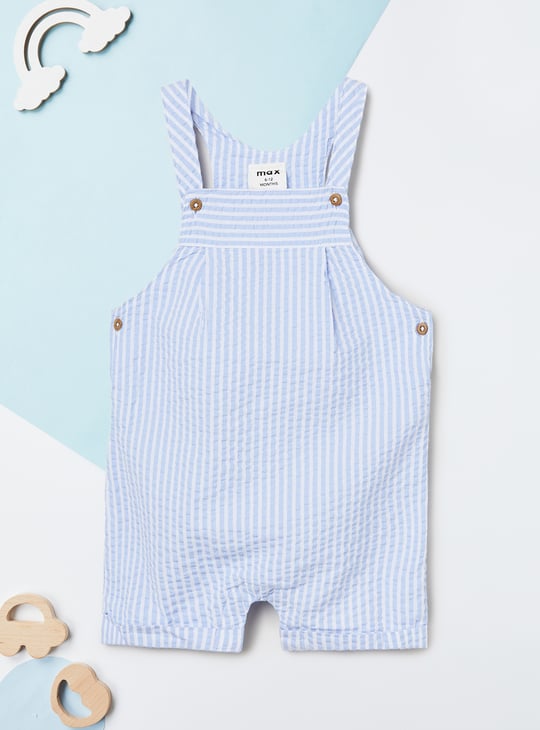 Boys Striped Dungaree and T-shirt