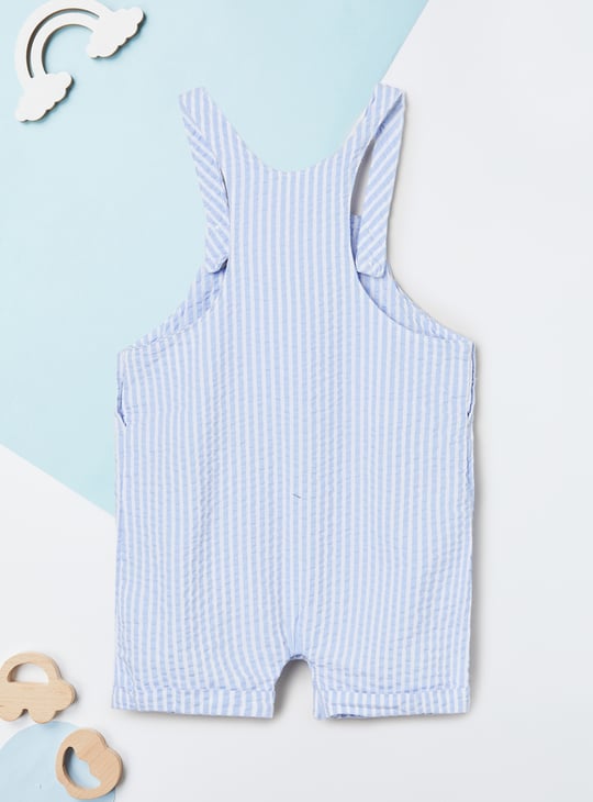 Boys Striped Dungaree and T-shirt