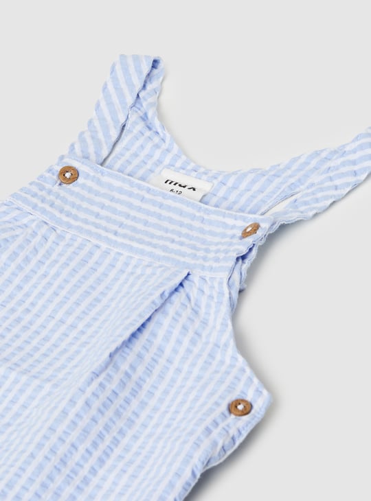 Boys Striped Dungaree and T-shirt